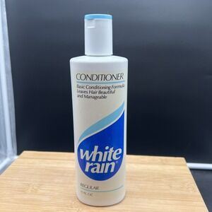 Vintage 90's White Rain Regular Conditioner 15oz Full prop hairspray hair 1990